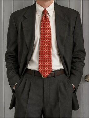 Robert Talbott Best of Class Red & Gold Silk Tie